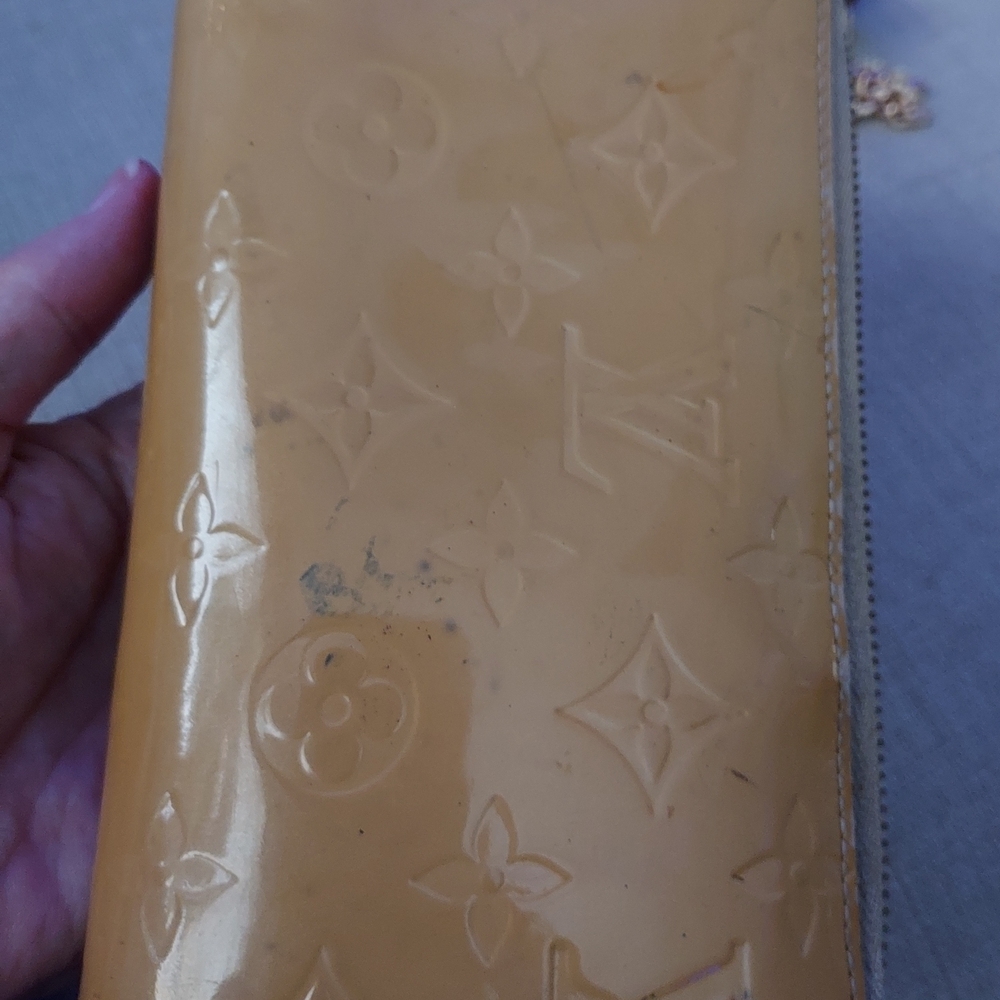 Louis Vuitton Embossed Yellow Wallet